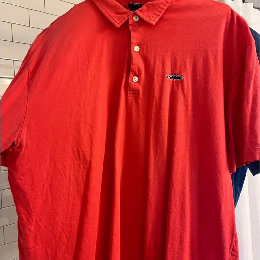 Patagonia Red Polo with Shark Emblem